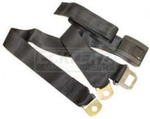 Chevy & GMC Truck Seat Belt Set, Center Position, Black, 1967-1972