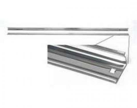 Chevy Truck Angle Bed Strips, Stainless Steel, Unpolished, Short Bed, Step Side, 1967-1972