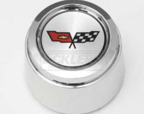 Truck 1982 Corvette Style Chrome Center Wheel Cap, For Corvette Style Aluminum Wheels