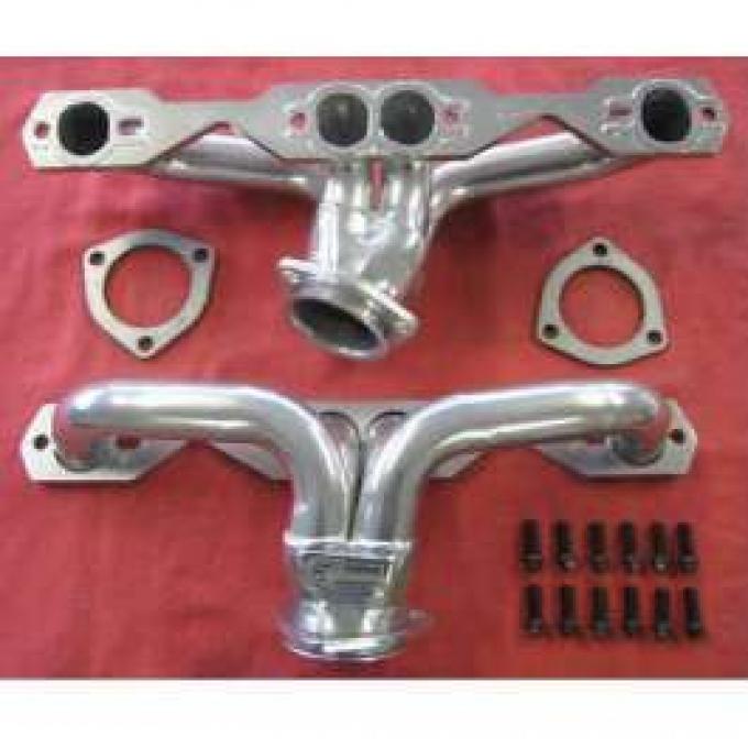 Chevy Truck Headers, Ceramic Coated, Small Block, Shorty, 1955-1987