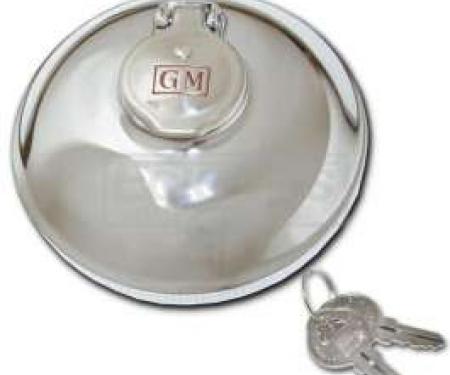 Chevy Truck Gas Cap, Locking, With GM Embossed Logo, 1938-1963