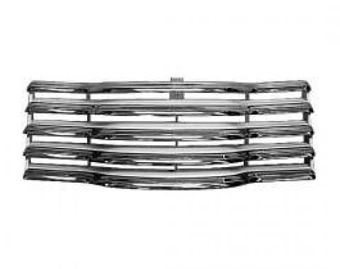 Chevy Truck Grille Assembly, Chrome With Ivory Painted Back Bars, 1947-1953