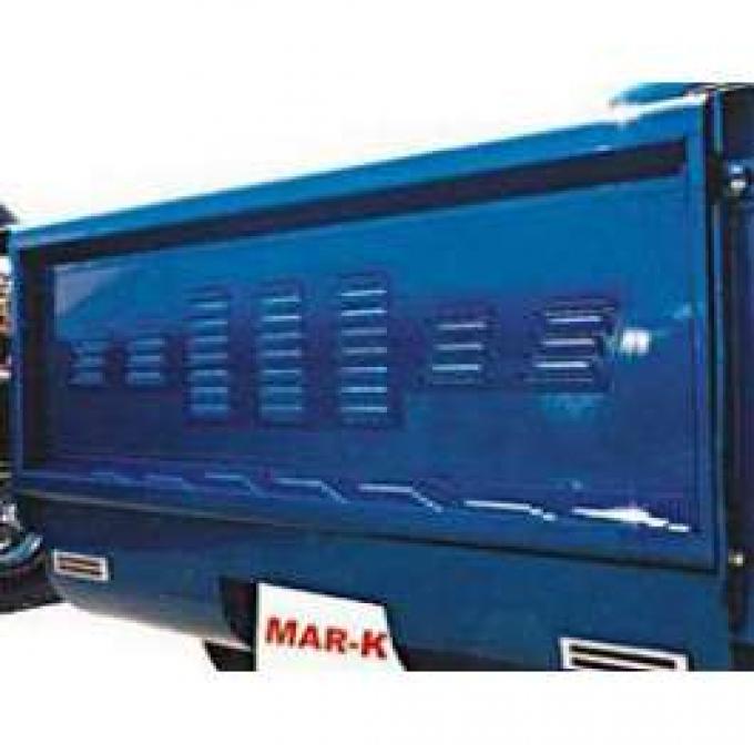 Chevy Truck Step Side Custom Louvered Bowtie Tailgate With Latch, 1954-1987