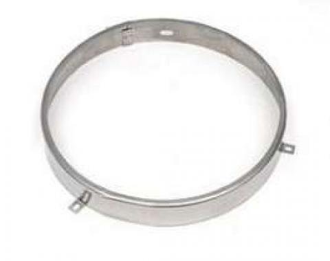 Chevy Truck Headlight Retainer Ring, Sealed Beam, Stainless Steel, 7, 1962-1968