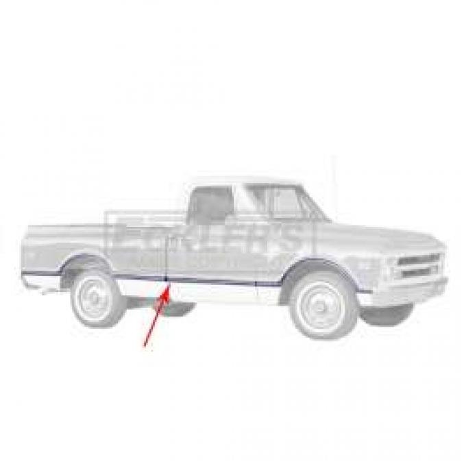 Chevy Or GMC Truck, Cab Molding, Fleetside, Right, 1967-1968