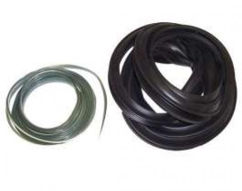 Chevy & GMC Front Windsheild Weatherstrip, With Chrome, Blazer And Suburban, 1973-1987