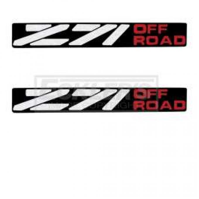 Chevy And GMC Truck Door Emblems, Z-71 Off Road, 1988-1998