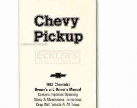 Chevy Truck Owner's Manual, 1982