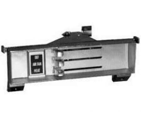 Chevy Truck Heater Control Panel, Black Face, For Trucks Without Air Conditioning, 1967-1972