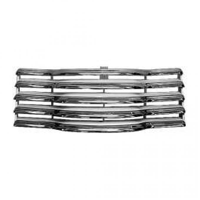 Chevy Truck Grille Assembly, Chrome With Ivory Painted Back Bars, 1947-1953