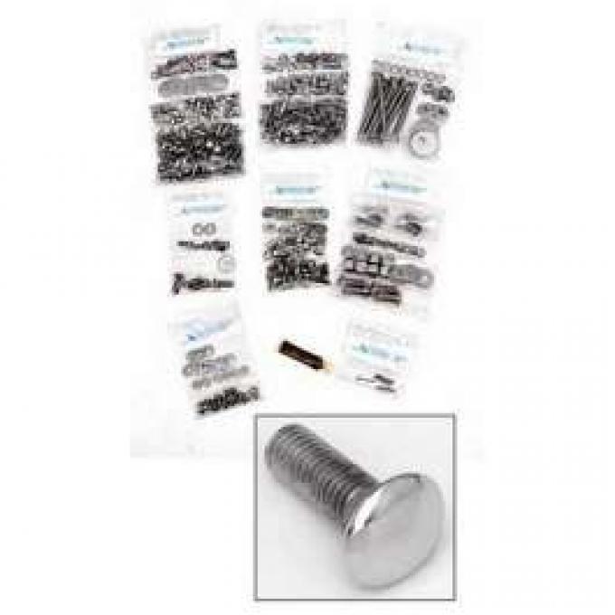 Chevy Truck Button Head Bolt Kit, Fleet Side Long Bed, Stainless Steel, 1960-1966