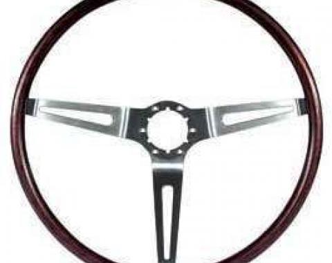 Chevy & GMC Truck Steering Wheel, 3 Spoke, Simulated Rosewood, 1967-1972