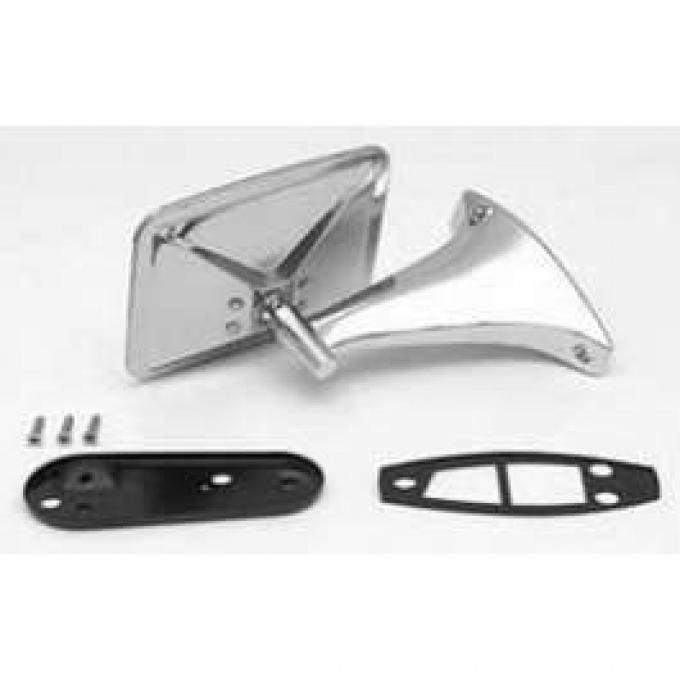 Chevy Truck Outside Door Mirror Assembly, Left, 1970-1972