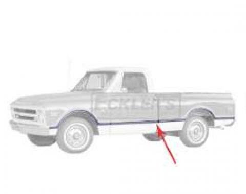 Chevy Or GMC Truck, Cab Molding, Fleetside, Left, 1967-1968