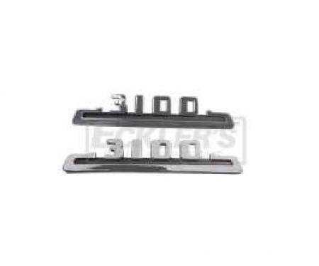 Chevy Truck Hood Side Emblems, 3100, 1953-1954