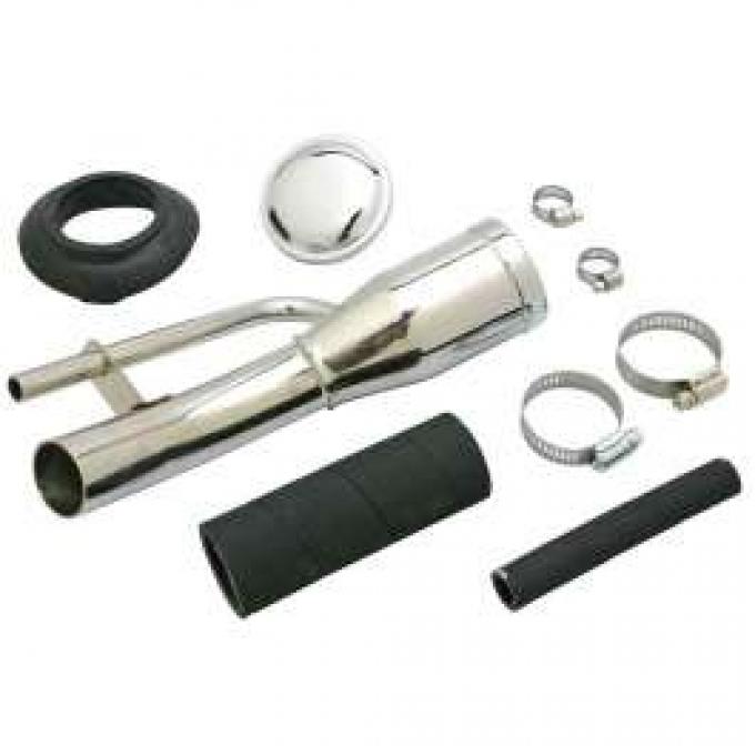 Chevy Truck Gas Tank Filler Neck Kit, Chrome, 1955 2nd Design-1959