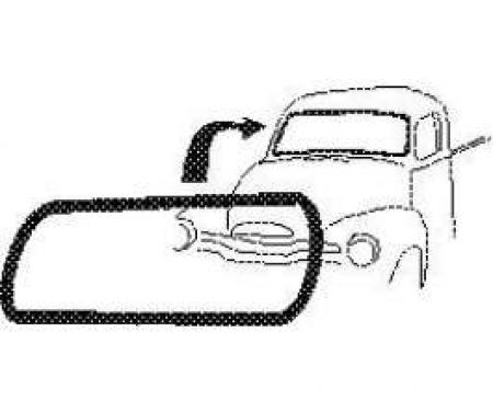Chevy Truck Windshield Weatherstrip, For 1-Piece Glass & No Chrome, 1947-1953