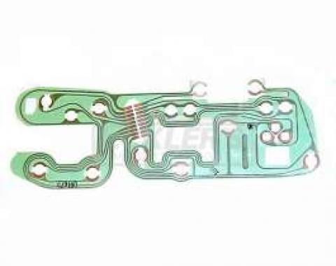 Chevy Truck Instrument Panel Printed Circuit, With Warning Lights, 1973-1975