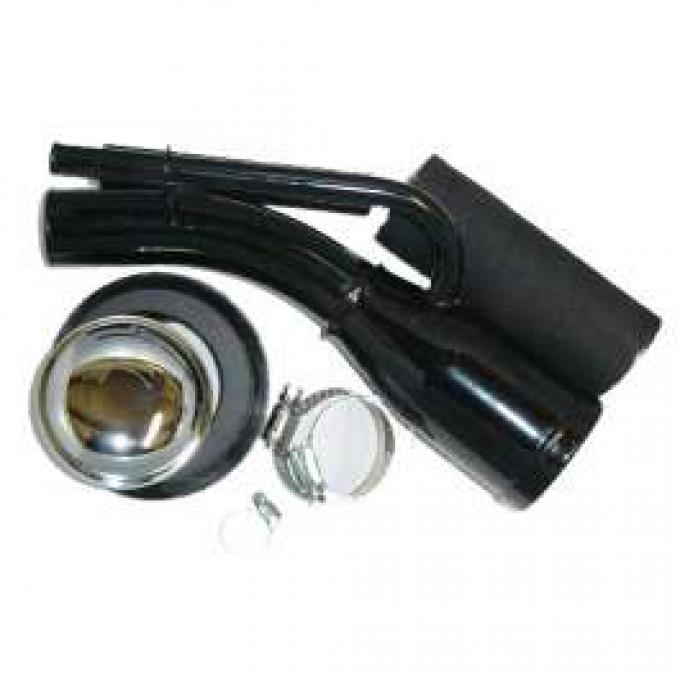Chevy Truck Gas Tank Filler Neck Kit, Black, 1955 2nd Design-1959