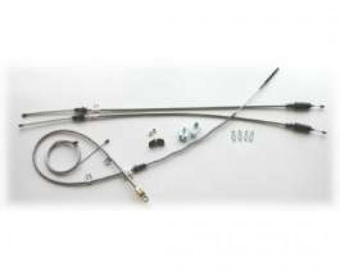 Chevy Truck Parking & Emergency Brake Cable Set, Short Bed, Non TH400, 1967-1968