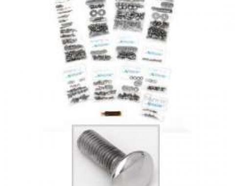 Chevy Truck Cab & Front End Sheet Metal Bolt Kit, Stainless Steel Button Head, 1958-1959