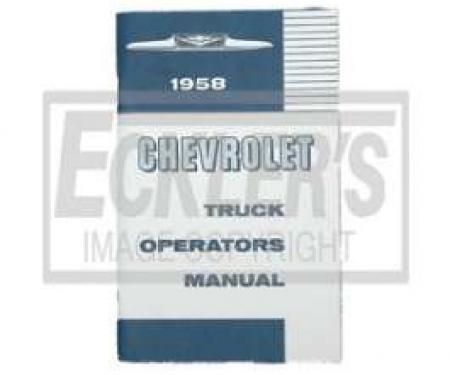 Chevy Truck Owner's Manual, 1958