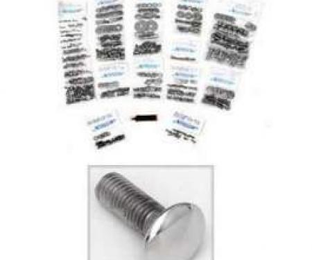Chevy Truck Cab & Front End Sheet Metal Bolt Kit, Stainless Steel Button Head, 1956-1957