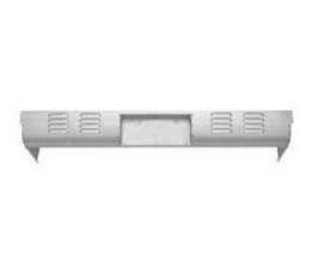 Chevy Truck Short Step Side 4-Row Louvered Rear Roll Pan With License Plate Box, 1955-1972