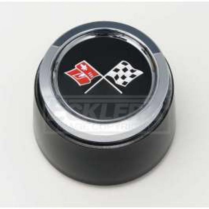 Truck 1973-1979 Corvette Style Black Center Wheel Cap, For Corvette Style Aluminum Wheels