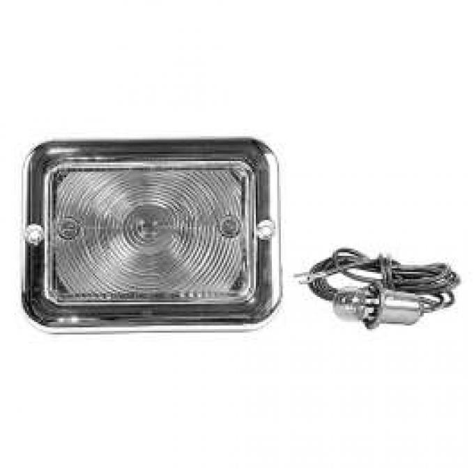 Chevy Truck Parking Light Assembly, Clear, 6 Volt, 1954-1955