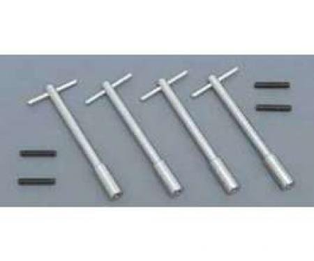 Chevy Truck Valve Cover Wing Bolt Set, Chrome, 1955-1984