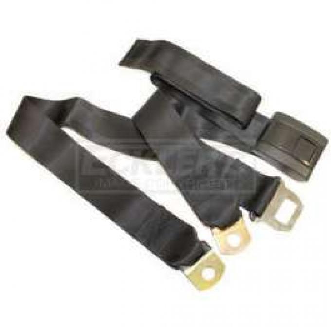 Chevy & GMC Truck Seat Belt Set, Center Position, Black, 1967-1972