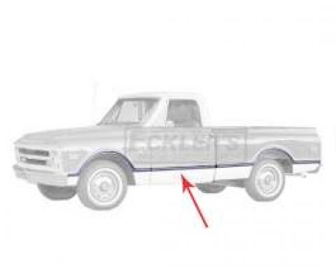 Chevy Or GMC Truck, Door Molding, Fleetside, Right, 1967-1968