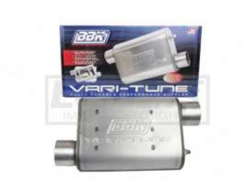 Truck BBK 2-1/2 Vari-Tune Adjustable Stainless Steel Performance Muffler, Offset