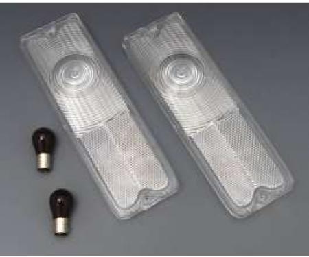 Chevy Truck Taillight Conversion Kit, Clear, Fleet Side, 1967-1972