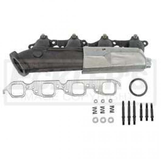 Chevy & GMC Truck Manifold. Exhaust, Right, 7.4L (454ci), w/Heat Shield, 1985-1997