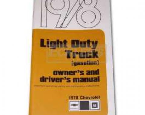 Chevy Truck Owner's Manual, 1978