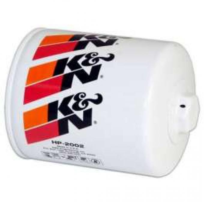 Chevy Oil Filter, K&N,Long, Screw-On, 1968-1992