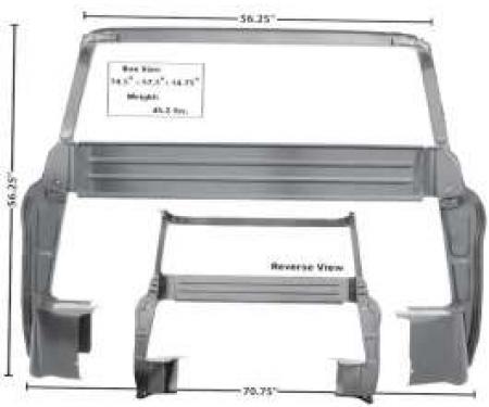 Chevy Truck Rear Cab Panel, Rear, Inner, For Large Rear Window, 1955 (2nd Series)-1959