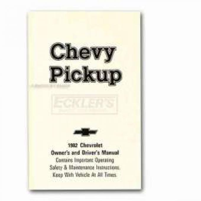 Chevy Truck Owner's Manual, 1982