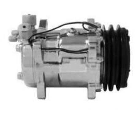 Chevy Truck Air Conditioning Compressor, Chrome, Sanden 508/134A, 1947-72