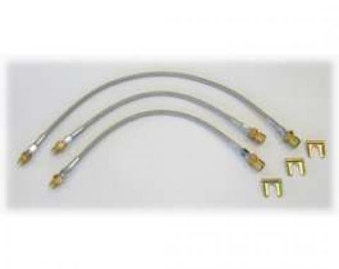 Chevy Truck Brake Hose Set, Braided Stainless Steel, 1967-1970