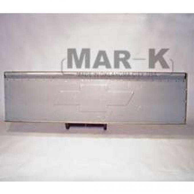 Chevy Truck Bed Panel, Front, Embossed, Bowtie, Fleet Side, Wood Floor, 1967-1972