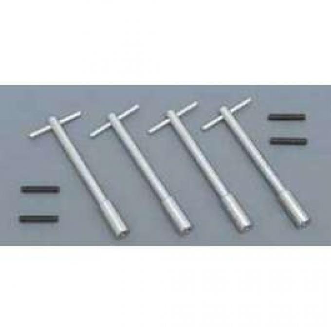 Chevy Truck Valve Cover Wing Bolt Set, Chrome, 1955-1984