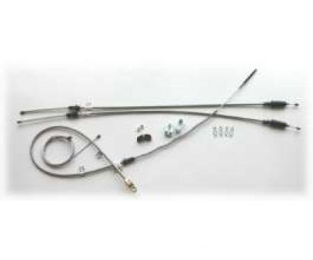 Chevy Truck Parking & Emergency Brake Cable Set, Short Bed, Non TH400, 1967-1968