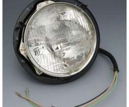 Chevy Truck Headlight Assembly, With Bucket & Bulb, 1955-1957