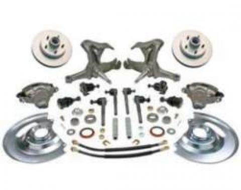 Chevy Truck 6-Lug Disc Brake Kit, With 2-1/2 Drop Spindle,1963-1970