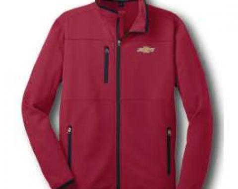 Chevy Jacket, Zippered Pique Fleece, Red