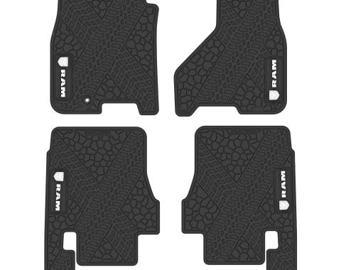 FlexTread 10-11 RAM 2500/3500 Mega Cab Floor Mats (4pc) w/ RAM Head & Text Logo NGTT36010