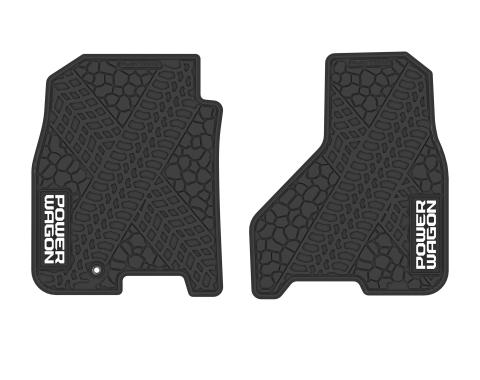 FlexTread 09-11 RAM 1500 & 10-11 RAM 2500/3500 Floor Mats (2pc) w/ Power Wagon Logo NGTT08055